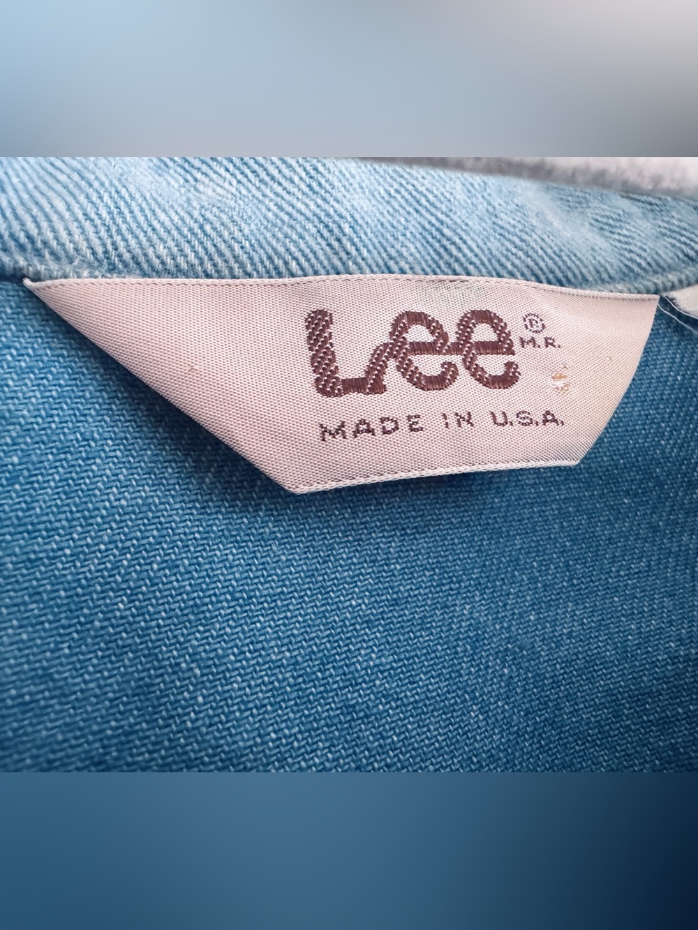 DEADSTOCK 1970 LEE Denim Jean Shirt-Jacket w/Dagger Collar "NOS" + ORIGINAL TAG - Picture 10 of 16